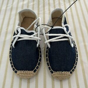 Soludos for Marie-Chantal Kids Denim Lace Up Espadrilles Size 10, 12 NEW